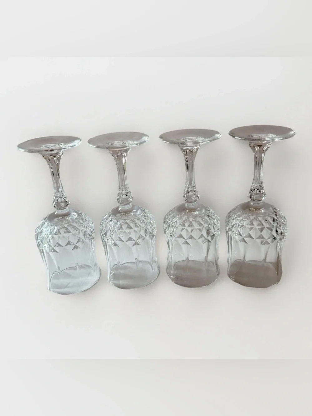 Vintage LongChamp Set Of 4 Cristal D'Arques 24% Lead Crystal Wine Glasses 5.75oz